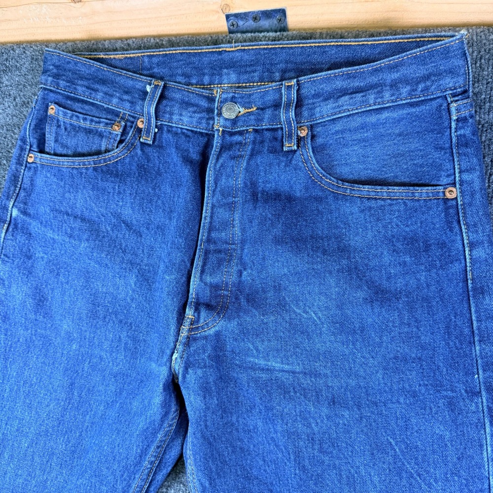 Levi's 501 Jeans‎ Men 34x34 (actual 34x31) Blue Classic Button Fly Made in Egypt